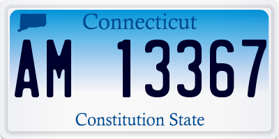 CT license plate AM13367