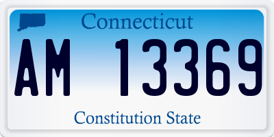 CT license plate AM13369