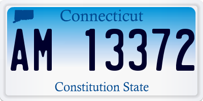 CT license plate AM13372