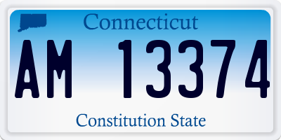 CT license plate AM13374