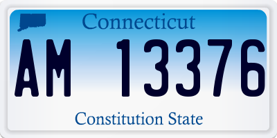 CT license plate AM13376