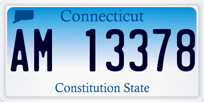 CT license plate AM13378