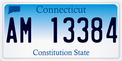 CT license plate AM13384