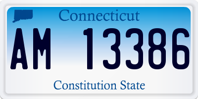 CT license plate AM13386