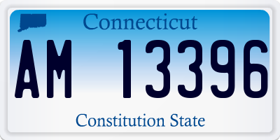 CT license plate AM13396