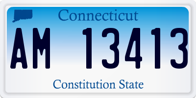 CT license plate AM13413