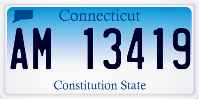 CT license plate AM13419