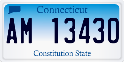 CT license plate AM13430