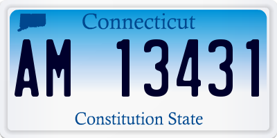 CT license plate AM13431