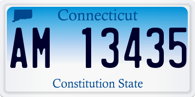 CT license plate AM13435