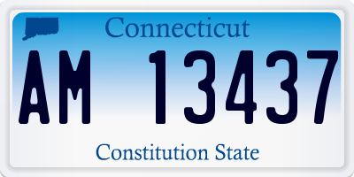 CT license plate AM13437