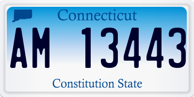 CT license plate AM13443