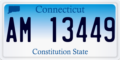 CT license plate AM13449