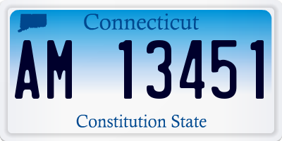 CT license plate AM13451