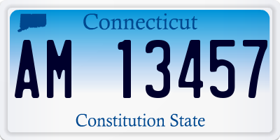 CT license plate AM13457