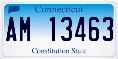 CT license plate AM13463