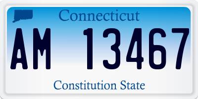 CT license plate AM13467