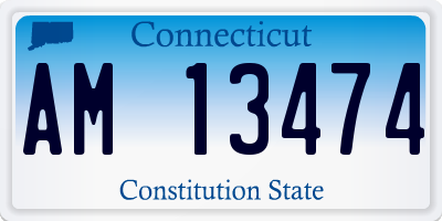 CT license plate AM13474