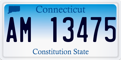 CT license plate AM13475