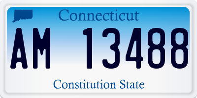 CT license plate AM13488
