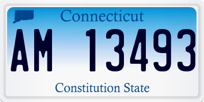 CT license plate AM13493