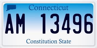 CT license plate AM13496