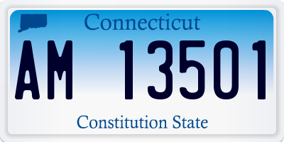 CT license plate AM13501