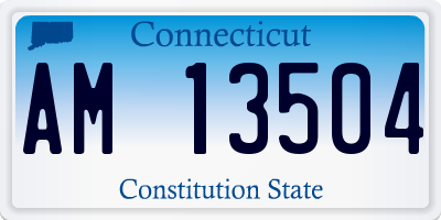 CT license plate AM13504