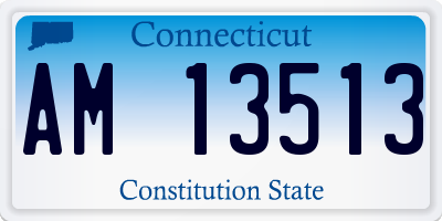 CT license plate AM13513