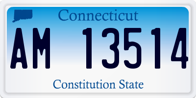 CT license plate AM13514