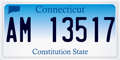 CT license plate AM13517