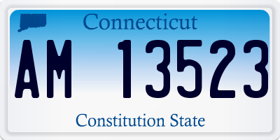 CT license plate AM13523