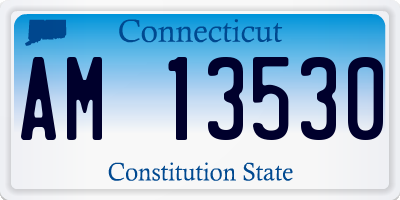 CT license plate AM13530