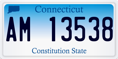 CT license plate AM13538