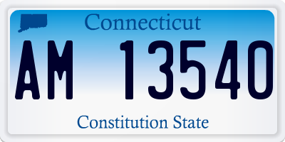 CT license plate AM13540