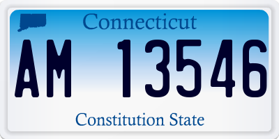 CT license plate AM13546