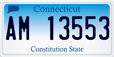 CT license plate AM13553