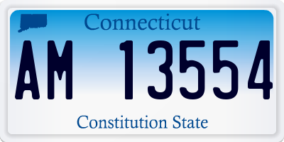 CT license plate AM13554