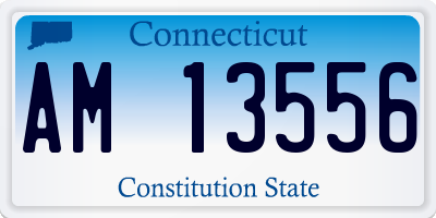 CT license plate AM13556