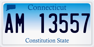CT license plate AM13557