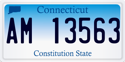CT license plate AM13563