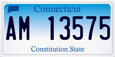 CT license plate AM13575