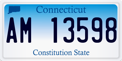 CT license plate AM13598