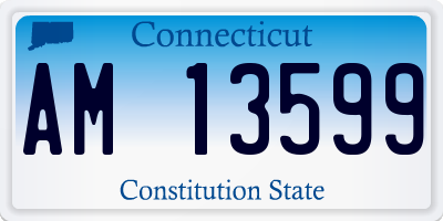 CT license plate AM13599