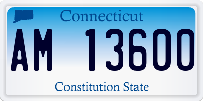 CT license plate AM13600