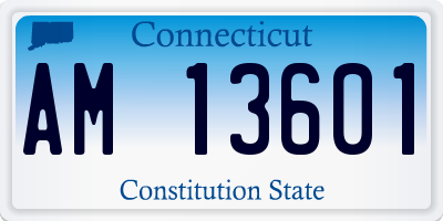 CT license plate AM13601