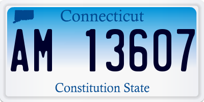 CT license plate AM13607