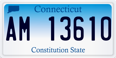 CT license plate AM13610
