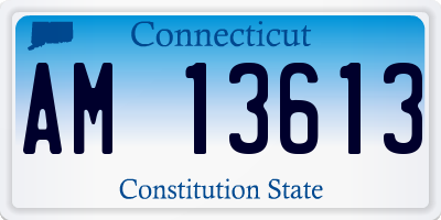 CT license plate AM13613