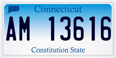 CT license plate AM13616